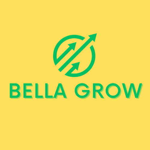 logo of bella grow, a marketing agency with a focus on entrepreneur and team training